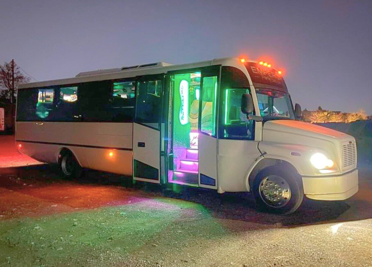 White Mini Bus Party Bus Rental Arizona scottsdale company